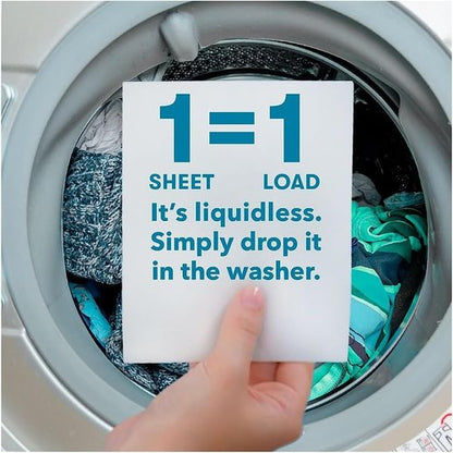 ECOS Laundry Detergent Sheets Vegan, No Plastic Jug, No Mess & Liquid Free - Laundry Sheets in Washer - Hypoallergenic, Plant Powered Laundry Detergent Sheets - Magnolia & Lily - 50 Sheets (Pack of 1)