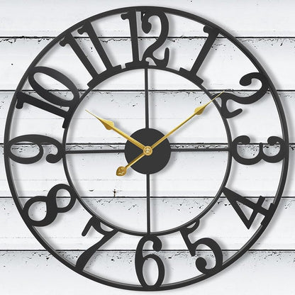 30 Inch Outdoor Wall Clock - Black, Waterproof | Variation: Black - Arab+30 Inch