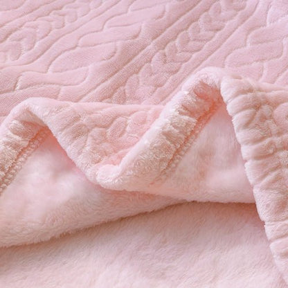 BORITAR 3D Fleece Baby Blanket - Warm & Lightweight Reversible Design for Crib & Stroller | 30x40 Inch, Pink