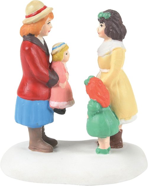 Department 56 Dickens Village Figurine - Girls with Their Dolls - 2.13 Inch, Multicolor