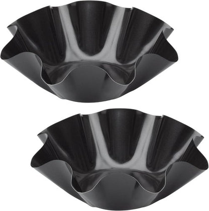 HIC Kitchen Non-Stick Tortilla Bowl Makers - PFOA Free Carbon Steel, 8.5 x 2.5-Inches, Set of 2