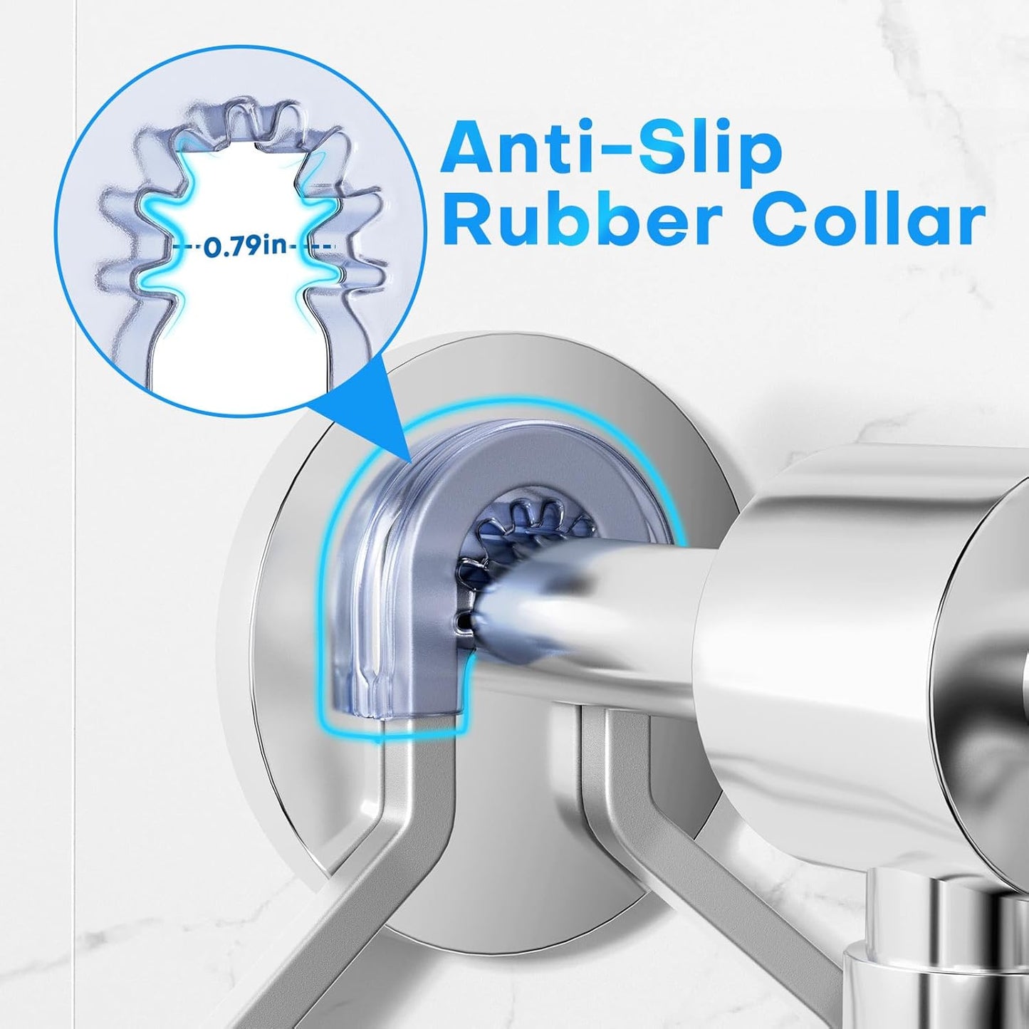 Sewulidon Aluminum Alloy Shower Caddy - Rustproof Handheld Shower Organizer | Height Adjustable 4 Levels with Hooks & Soap Holder