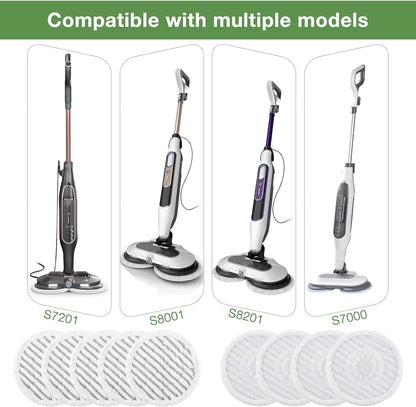 Shark 10-Pack Steam Mop Replacement Pads - Reusable, Washable for All Floor Types | Compatible with S8001, S7001, S7201, S7000AMZ, S8201