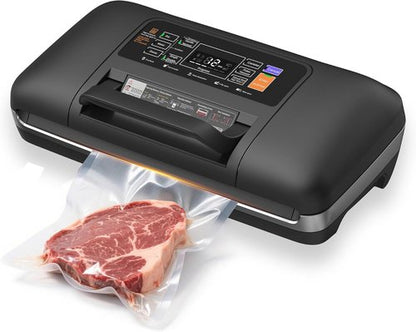 85Kpa Vacuum Sealer Machine - 10-in-1 Automatic Food Saver with Easy-Lock Handle & Built-in Cutter | Includes Bags & External Hose