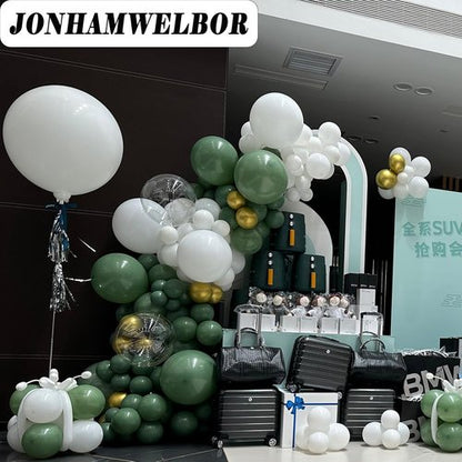 Jonhamwelbor White Balloons - 12-Inch Matte Latex Helium Balloons | 100-Pack for Weddings, Birthdays & Baby Showers