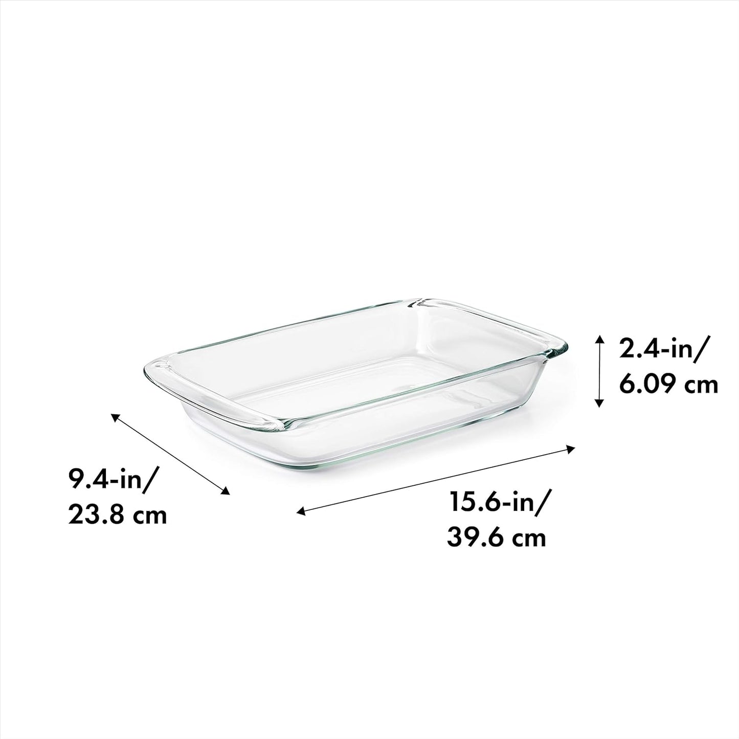 OXO Good Grips 3 Qt Glass Baking Dish - Durable, Easy-Clean Design for Perfect Baking