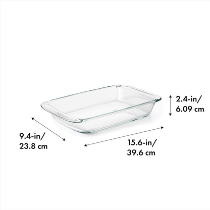 OXO Good Grips 3 Qt Glass Baking Dish - Durable, Easy-Clean Design for Perfect Baking
