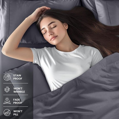 Utopia Bedding Twin XL Bed Sheets Set - Pack of 2 Sheet Sets - Perfect for Spa, Hotel, & Guest Bedroom - Brushed Microfiber - Shrinkage and Fade Resistant - Easy Care (Grey)