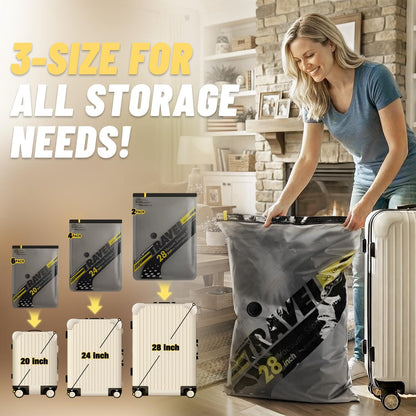 Skiennix Cordless Vacuum Bags - 18 Pack Rechargeable Wireless Storage Bags for Travel & Clothing Organization