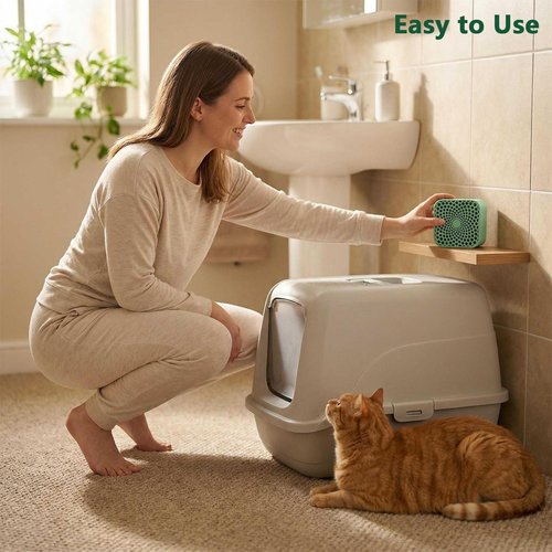 BFJOG Cat Litter Deodorizer, Box(Unscented, Natural Green, 3 Packs) - Litter Box Deodorizer, 3-Years Litter Deodorizer, Maintain a Fresh, Clean Home.