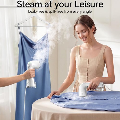 HiLIFE Upgraded Steamer for Clothes, Handheld & Portable, 1100W Powerful Steam, 300ml Big Capacity & No Leak Design, 30S Fast Heat-up, Quick Wrinkle Remover, Compact Size for Travel, ONLY 120V