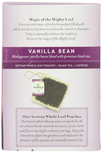 Mighty Leaf Black Tea, Vanilla Bean, 15 Pouches (Pack of 3)