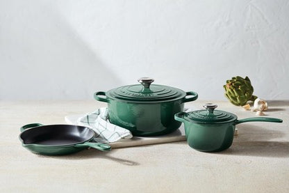 Le Creuset Enameled Cast Iron Cookware Set - 5-Piece in Artichaut Color for Superior Cooking