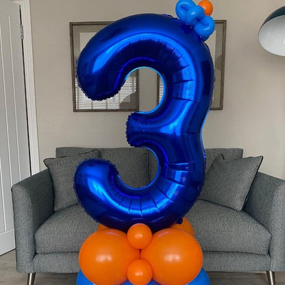 Skiennix 40-Inch Navy Blue Number 13 Balloon - Large Foil Mylar for Birthday, Graduation & Anniversaries