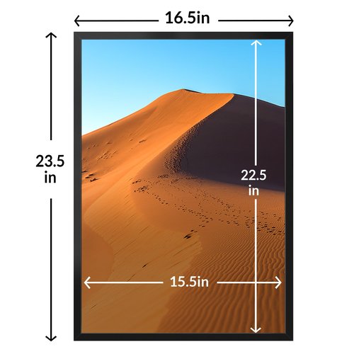 LaVie Home 16x23 Picture Frame for Wall Display, 16x23 Black Picture Frame with HD Plexiglas, 16 x 23 Photo Frame 1 Pack, Display Frame for Vertical or Horizontal, Classic Collection