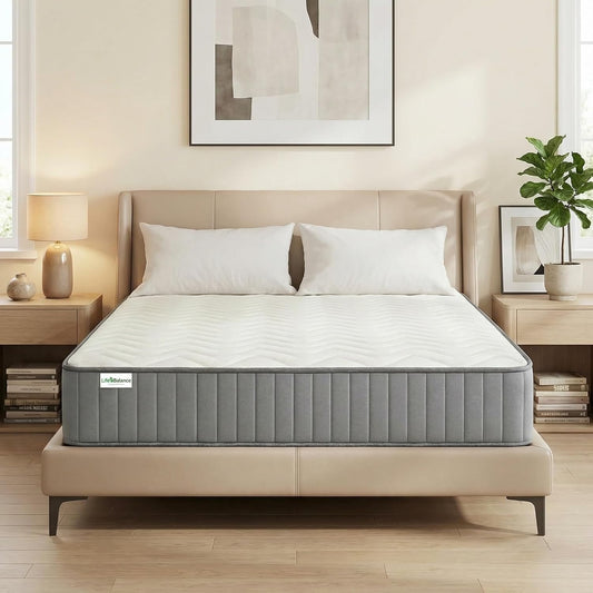 Serene 10 Inch King Hybrid Mattress - Premium Cooling Gel Memory Foam & Pocketed Coils for Spine Alignment | Medium Firm, Fiberglass-Free, CertiPUR-US Certified, Made in USA