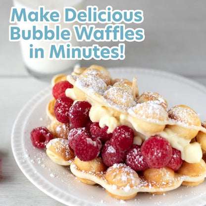 Bubble Waffle Maker | Electric Nonstick Hong Kong Egg Waffler with Ready Indicator Light - Quick & Easy Homemade Ice Cream Cones