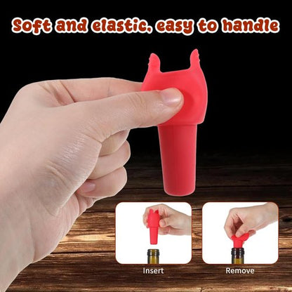 8 Pcs Silicone Wine Stopper with Handle Upgraded Reusable Wine Covers for Bottles 4 Colors Wines Seal Stopper Sparkling Wines Bottle Stoppers Leak Proof Champagne Cap Beer Sealing Lids