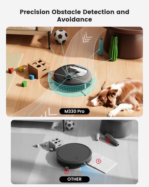 Lefant M330 Pro LiDAR Robot Vacuum & Mop - Smart Mapping, Tangle-Free Pet Hair, WiFi Control