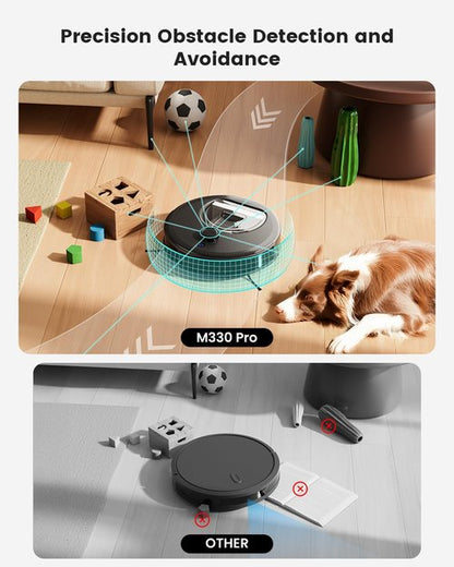 Lefant M330 Pro LiDAR Robot Vacuum & Mop - Smart Mapping, Tangle-Free Pet Hair, WiFi Control