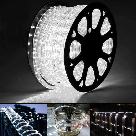 200ft LED Rope Lights by [Brand Name] - Waterproof Outdoor Lighting with 8 Modes | Flexible Tube Lights for Garden, Patio, and Party