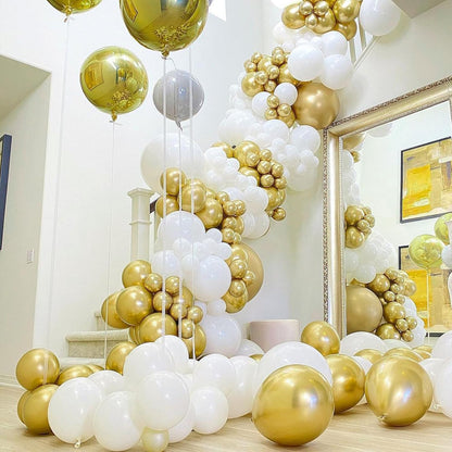 PartyWoo Gold Balloons - 100pcs 12 Inch Latex Helium Balloons for Weddings & Celebrations