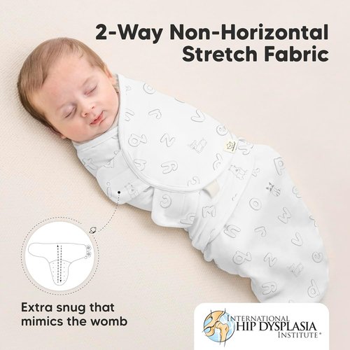 ABC Land Organic Baby Swaddle Sleep Sacks - Soft & Snug for Newborns 0-3 Months | 3-Pack
