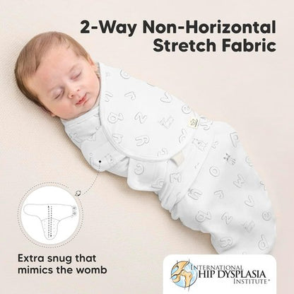 ABC Land Organic Baby Swaddle Sleep Sacks - Soft & Snug for Newborns 0-3 Months | 3-Pack
