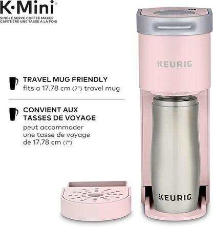 Keurig K-Mini Coffee Maker - Ultra-Sleek Design in Dusty Rose | Single Serve K-Cup Pod System