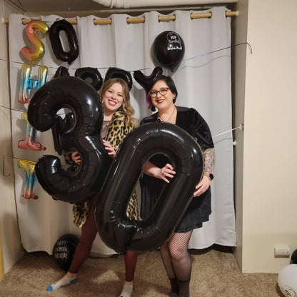 Number 0 Balloons - 40 Inch Black Birthday & Event Decorations | Perfect for Milestones & Celebrations
