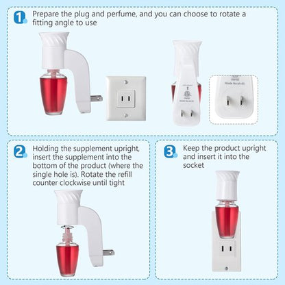 Hohean Wall Fragrance Diffuser - 2 Pack, ETL Certified, Adjustable Scent Control | Compatible with Bath & Body Works Refills (White)
