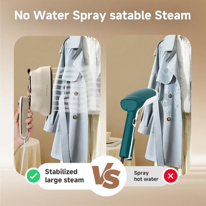 Skiennix Portable Handheld Clothes Steamer - 1200W Quick Heat-Up, 200ml Tank, 3 Modes, Beige