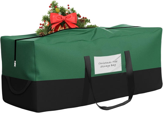 Skiennix Christmas Tree Storage Bag - Fits Up to 10 Ft Tall Trees | Heavy Duty 600D Oxford Material, Dampproof Design with Reinforced Handles & Dual Zipper