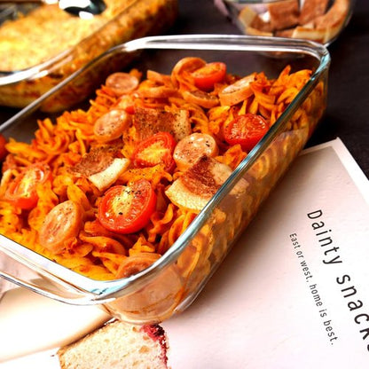 8×8in Square Glass Baking Dish by [Brand Name] - 1.6QT Oven Safe Baking Pan for Delicious Meals