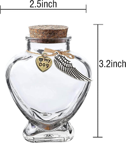 Skiennix Memorial Bottle for Pet Hair - Keepsake Urn for Dog & Cat Fur | Elegant Tribute