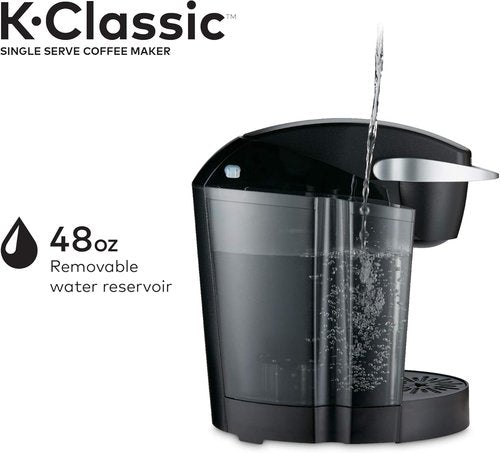 Keurig K-Classic Coffee Maker - Single-Serve K-Cup Pod System - Sleek Black Design