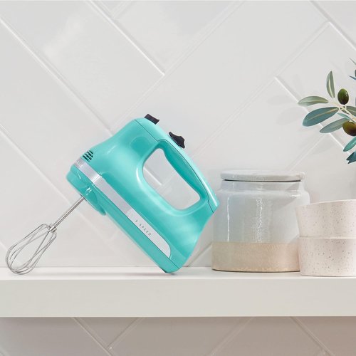 KitchenAid 5 Ultra Power Hand Mixer - Aqua Sky Color, High Speed Performance