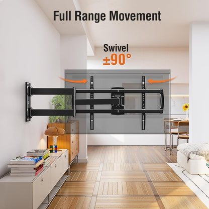 **ELIVED Long Arm TV Mount - Articulating Wall Bracket for 42-75 Inch TVs | 32" Extension Arm, Swivel & Tilt**