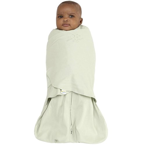 HALO 100% Cotton Sleepsack Swaddle - 3-Way Adjustable Wearable Blanket, TOG 1.5, Sage, Newborn (0-3 Months)