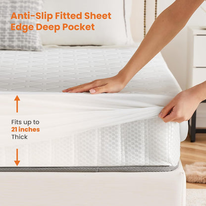 Sweetcrispy Heated Mattress Pad - Twin Size (75×39″) | Quilted Electric Bed Warmer with 12 Heat Settings & Auto Shut-Off - White