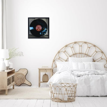 JCJMY Wood Vinyl Record Frame for the Wall, Display 12.5x12.5 Album Cover and 12x12 LP Vinyl Record with Cover, Album Frames, Sturdy 12.5x12.5 Frame Black, 2 Packs