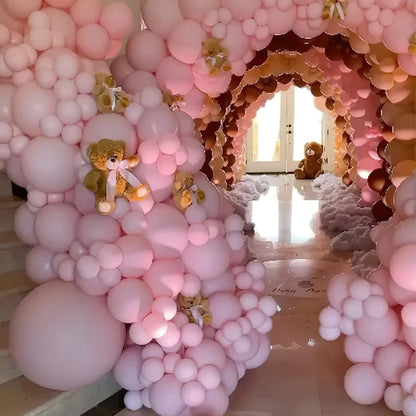 PartyWoo White & Pastel Pink Balloons - 280 Pcs for Stunning Celebrations