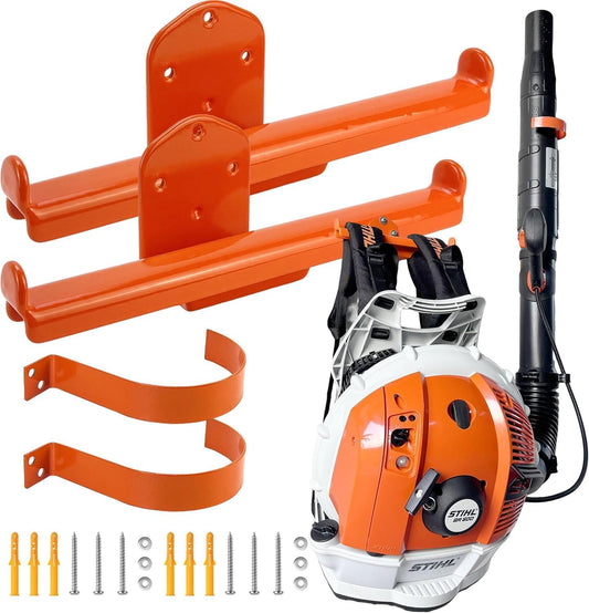 Backpack Leaf Blower Hanger - Heavy-Duty Wall Mount for Sprayers & Chainsaws | 2-Pack Storage Solution