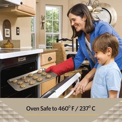 Glad Premium Nonstick Cookie Sheet - Heavy Duty Baking Pan with Raised Diamond Texture, Large Size