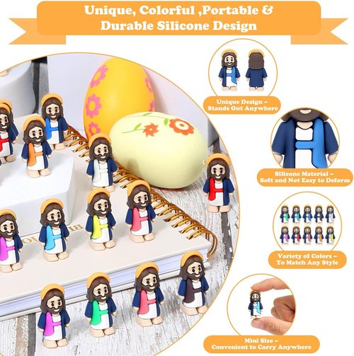 Little Jesus Figures by [Brand Name] - 70 Miniature Jesus Figurines for Easter Hide and Seek Party Favors