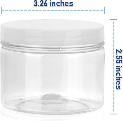 Healthy Packers Slime Containers - Water-Tight 8 oz Jars with Labels | 12 Pack, BPA Free