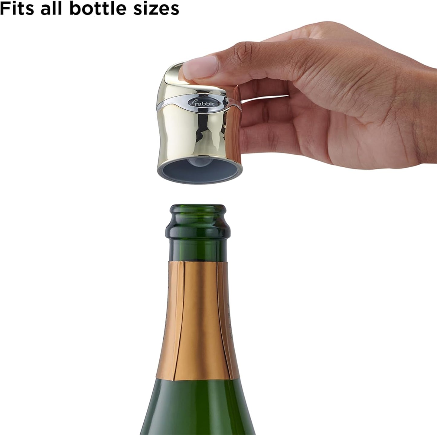 Rabbit Champagne and Wine Sealer, Champagne Preserver, Air-Tight Seal