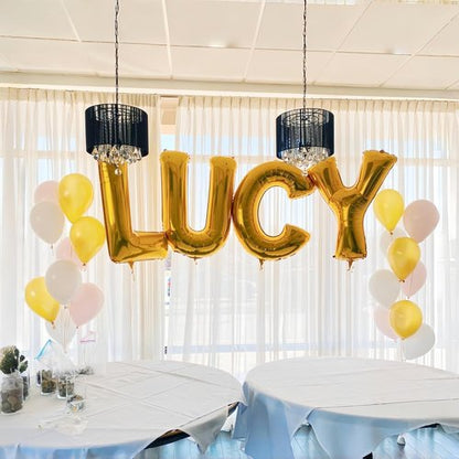 Giant C Gold Alphabet Balloon - 40 Inch Self-Inflating Mylar Letter for Birthday & Graduation Decor