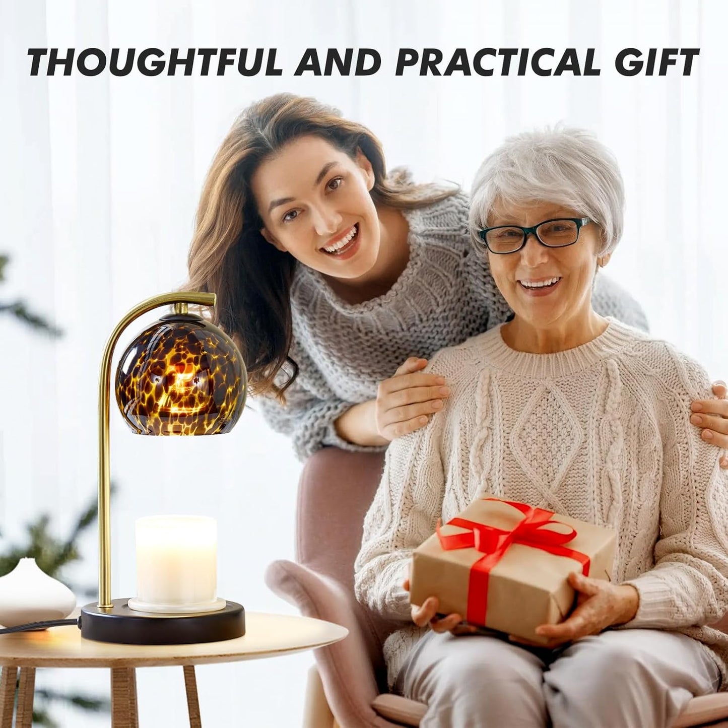 Skiennix Candle Warmer Lamp - Dimmable Scented Wax Melt Warmer with Timer | Perfect Christmas & Birthday Gift for Mom
