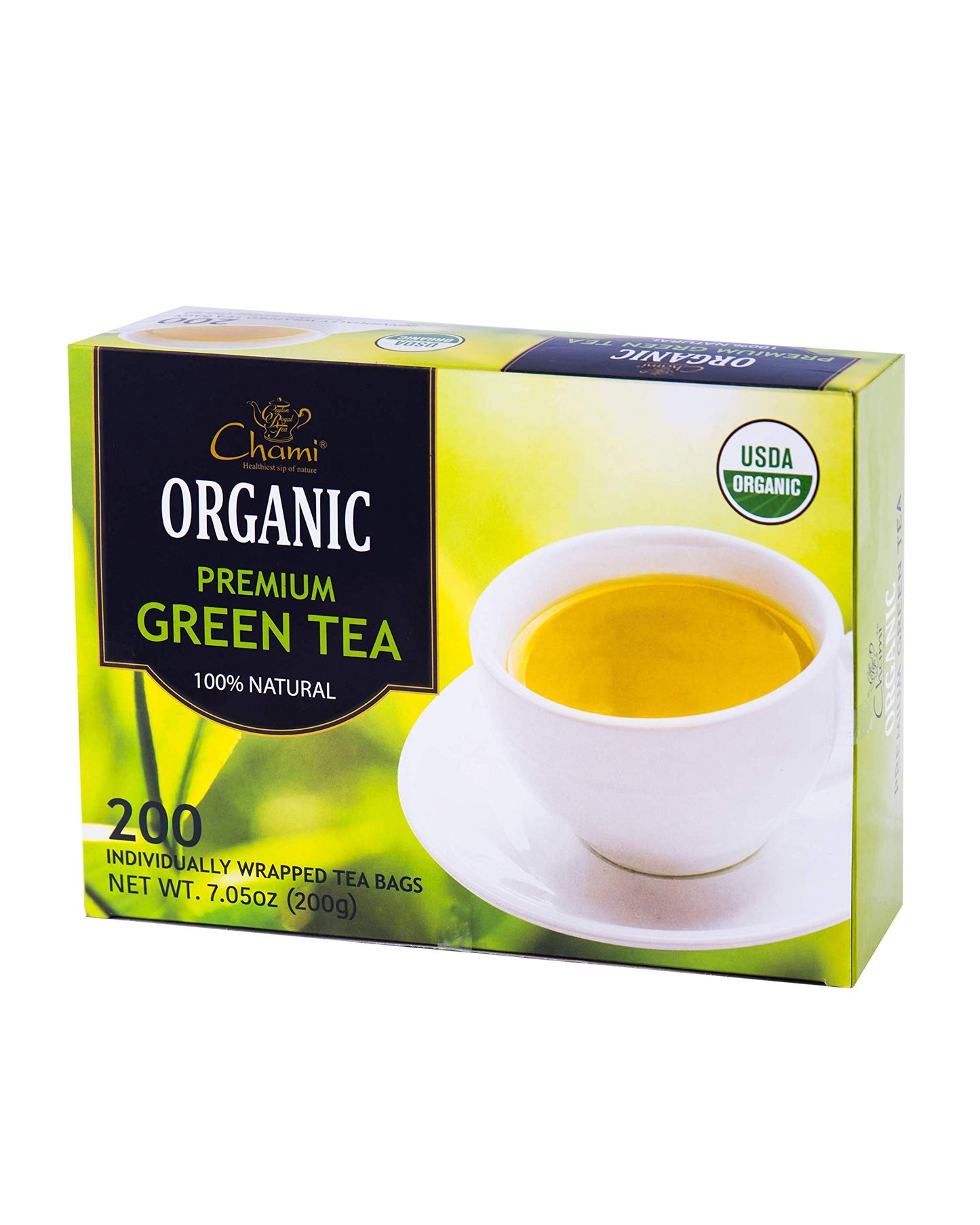 Chami Premium Organic Green Tea - 200 Count